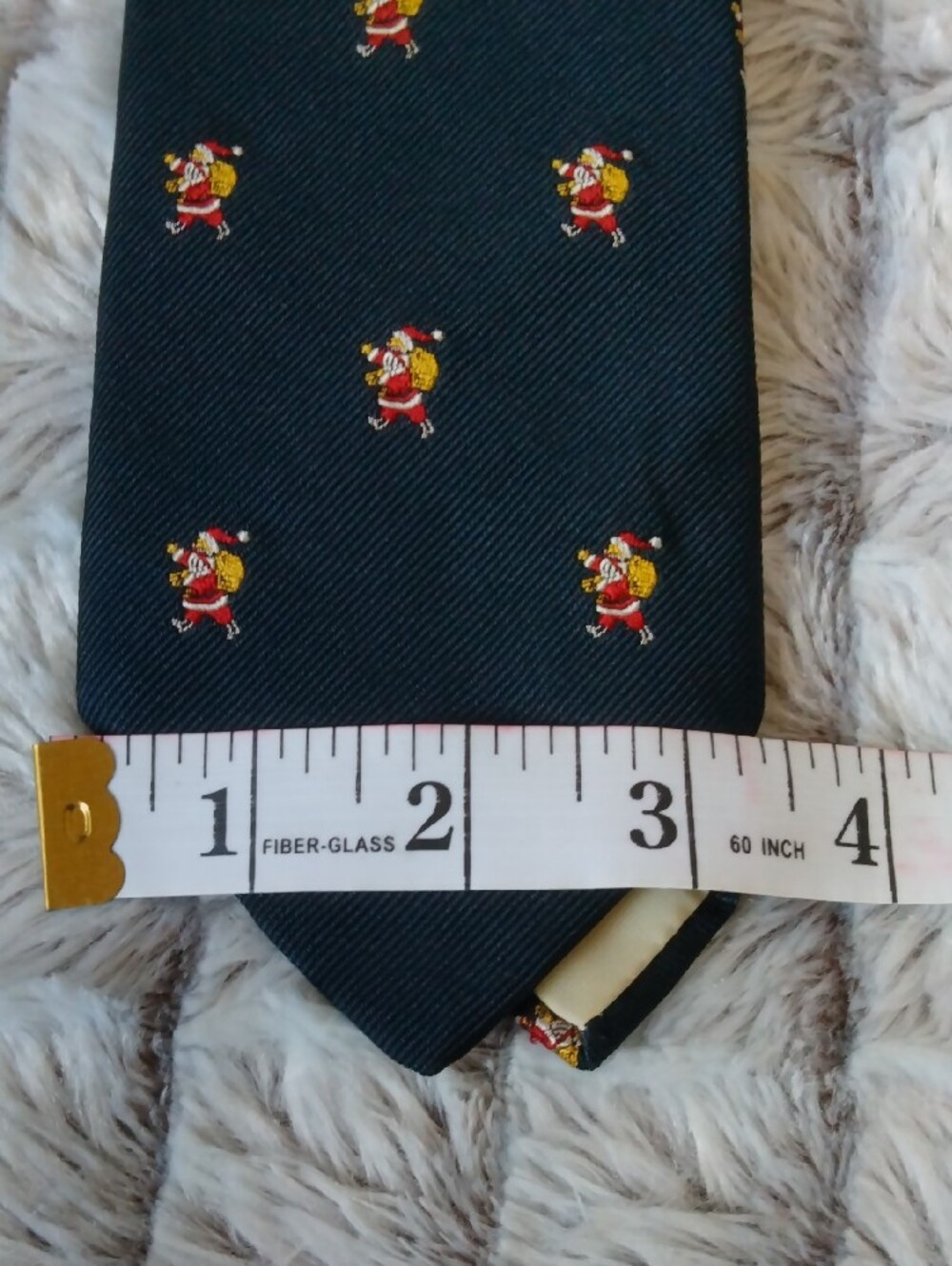 Brooks Brothers Navy Tie with Red & Yellow Novelty Motif